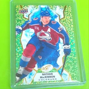 Nathan Mackinnon SP Authentic Green Parallel Card #56 NHL Colorado Avalanche